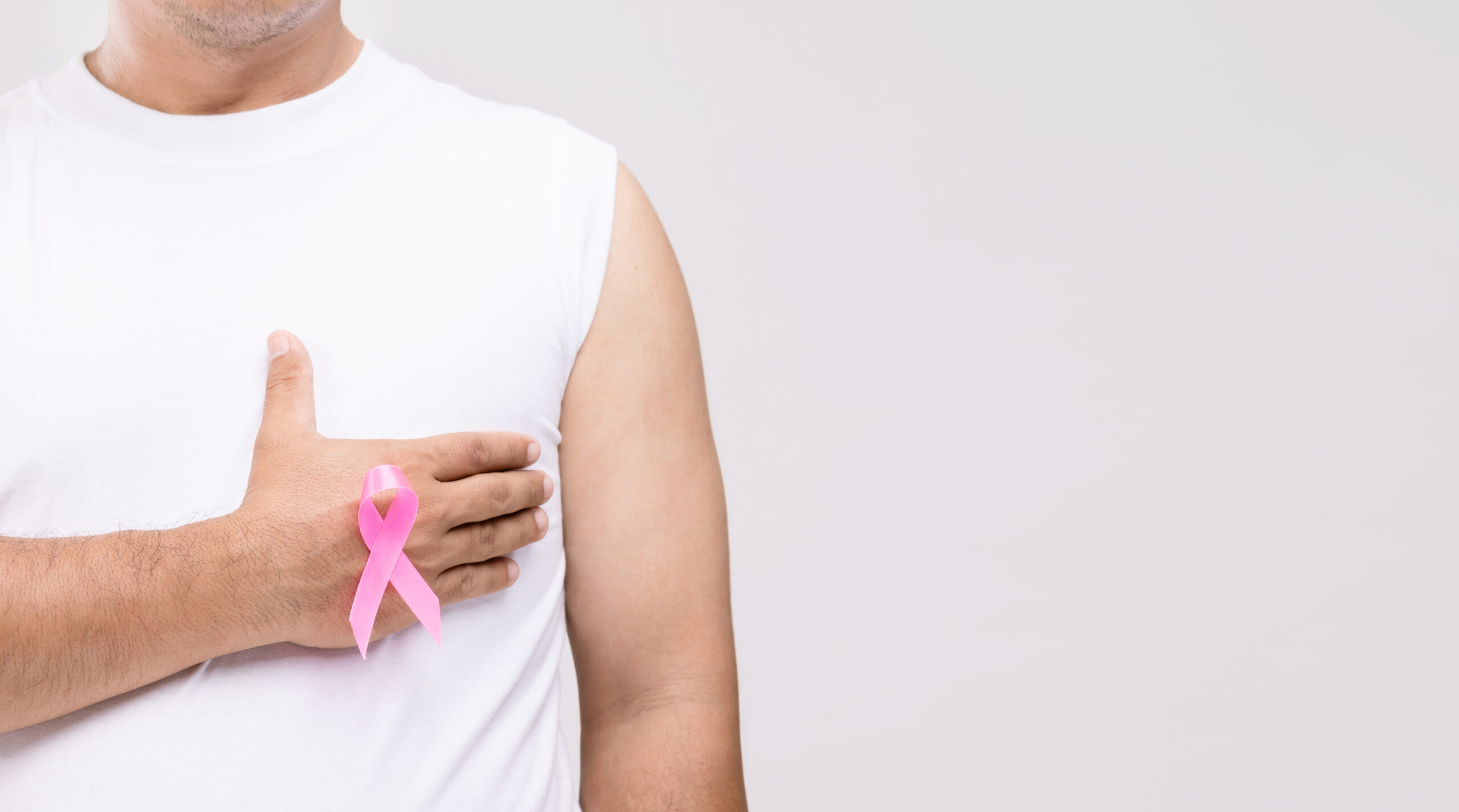 man with male breast cancer